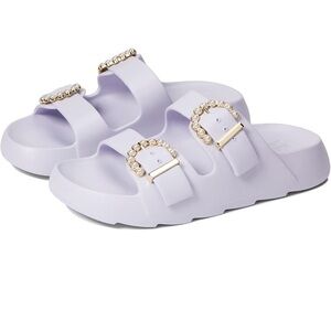 NWT ✨ Stuart Weitzman wisteria pearl buckle slide sandal 8